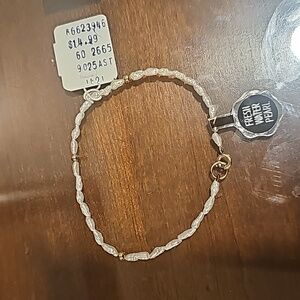 Fresh water pearl 14 k gold filled bracelet